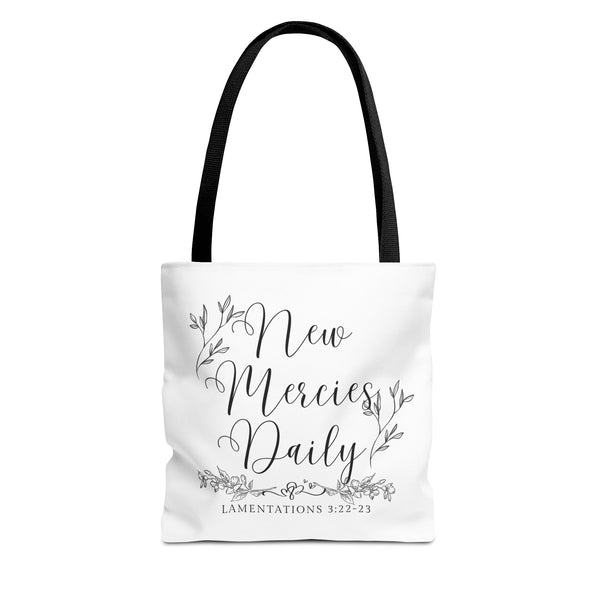 Tote Bag " New mercies Daily", Christian Quotes